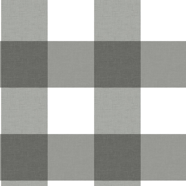 York Amos Black Gingham Wallpaper