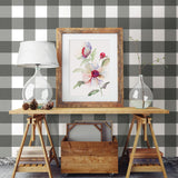 York Amos Black Gingham Wallpaper