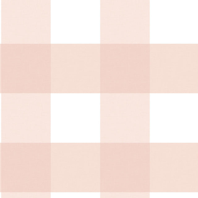 York Amos Light Pink Gingham Wallpaper