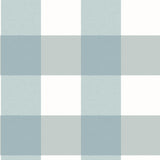 York Amos Teal Gingham Wallpaper