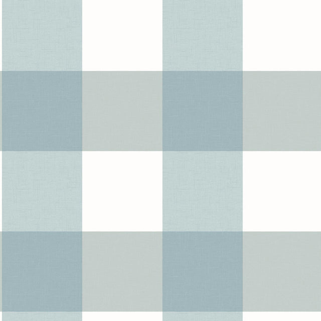 York Amos Teal Gingham Wallpaper