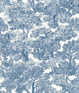 York Spinney Blue Toile Wallpaper