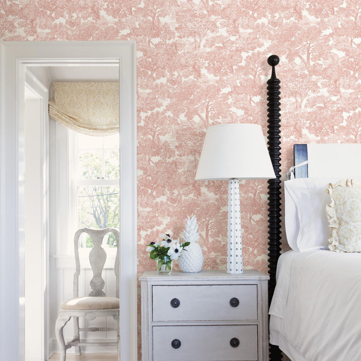 York Spinney Rose Toile Wallpaper – DecoratorsBest
