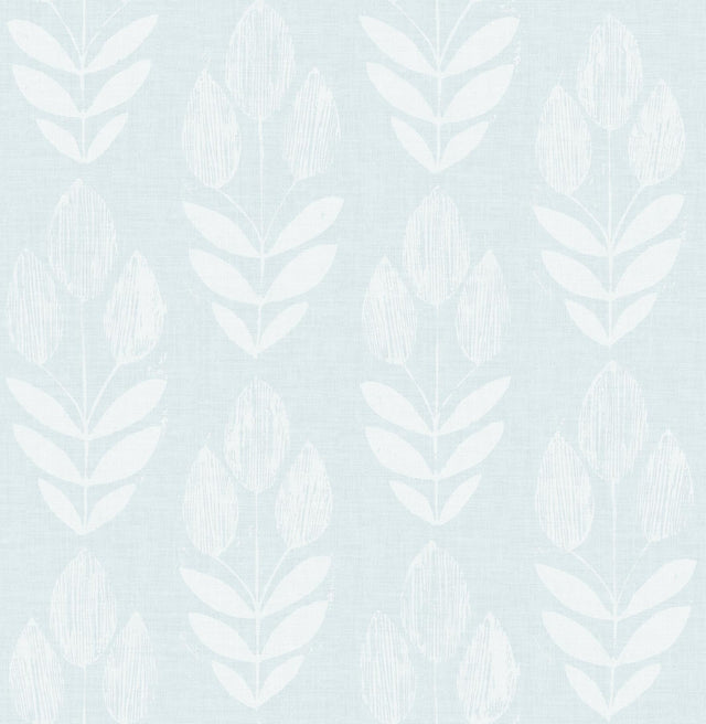 York Garland Light Blue Block Tulip Wallpaper