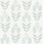York Garland Teal Block Tulip Wallpaper