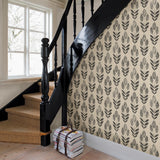 York Garland Black Block Tulip Wallpaper