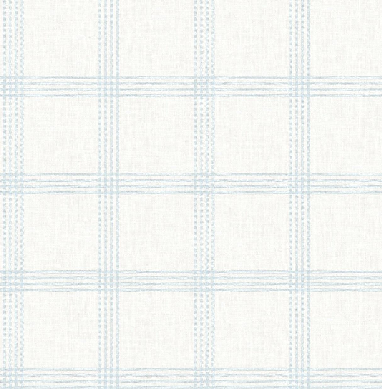 York Twain Light Blue Plaid Wallpaper