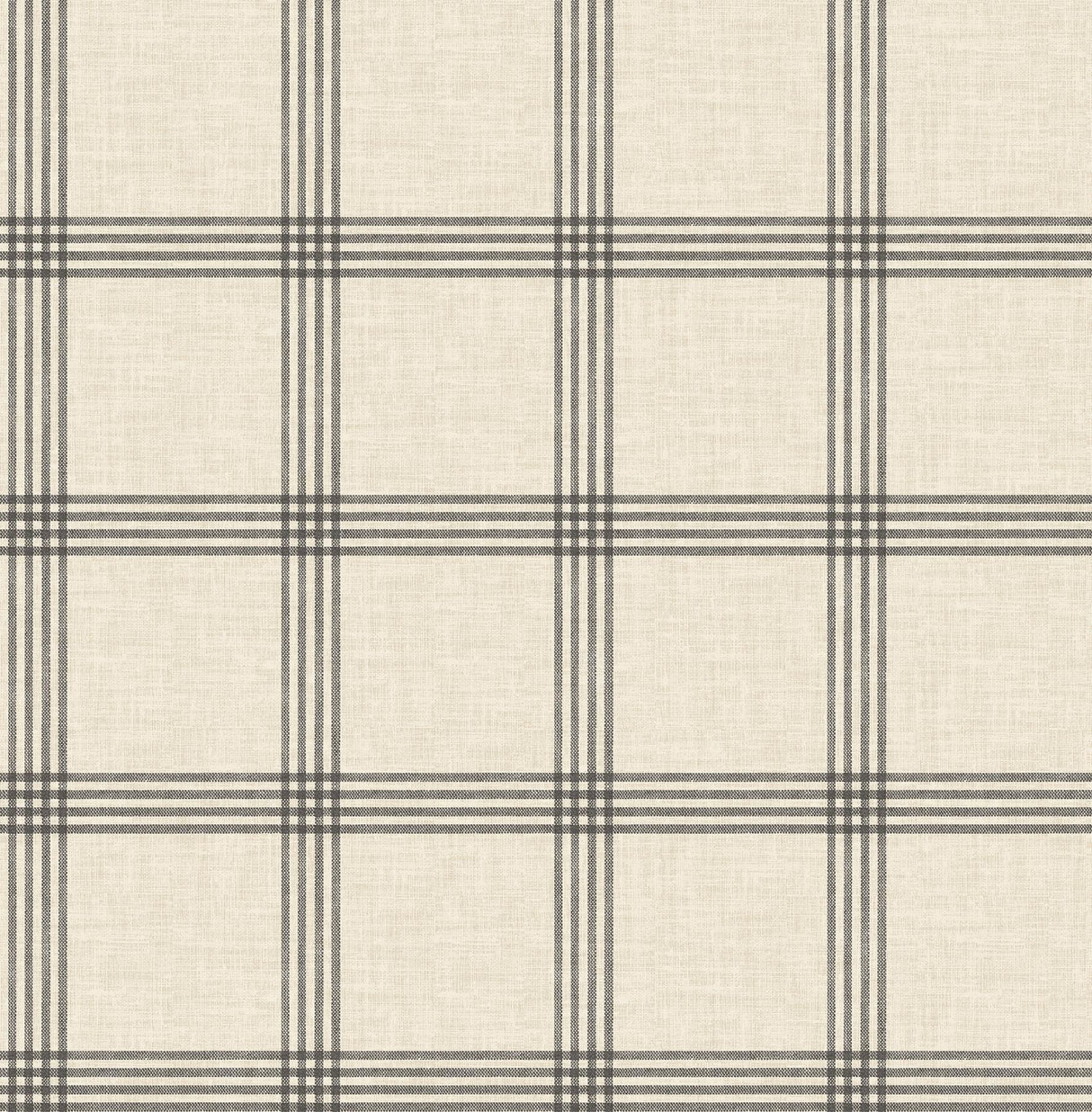 York Twain Black Plaid Wallpaper