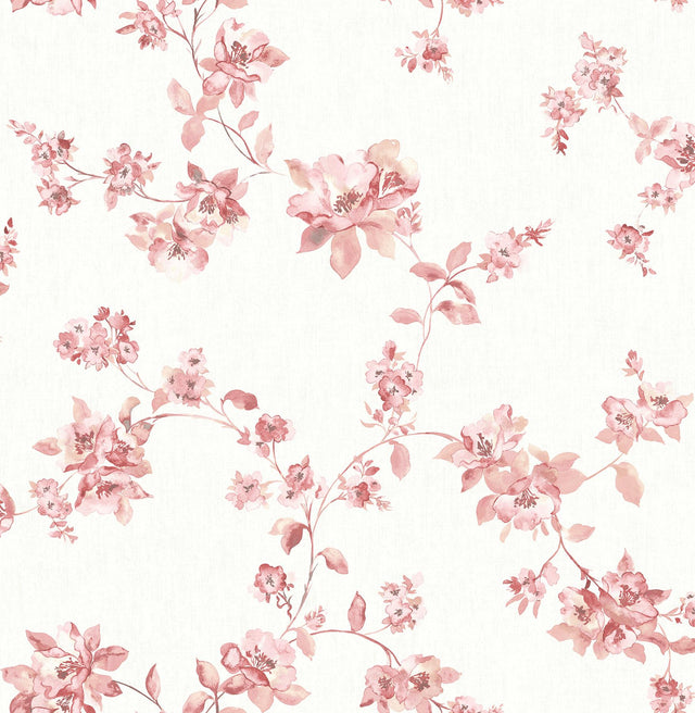 York Cyrus Rose Festive Floral Wallpaper