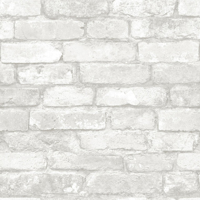 York Buchanan Off-White Brick Wallpaper