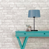 York Buchanan Off-White Brick Wallpaper