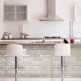 York Buchanan Off-White Brick Wallpaper
