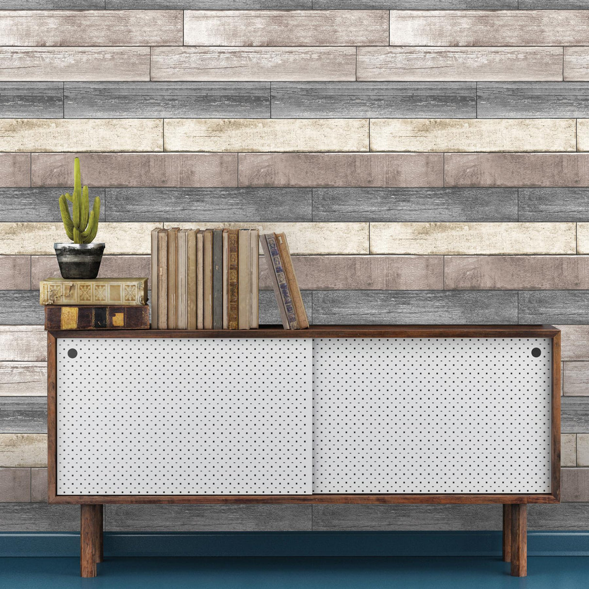 York Emory Multicolor Reclaimed Wood Plank Wallpaper