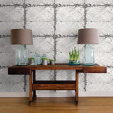 York Gallery Off-White Vintage Tin Tile Wallpaper