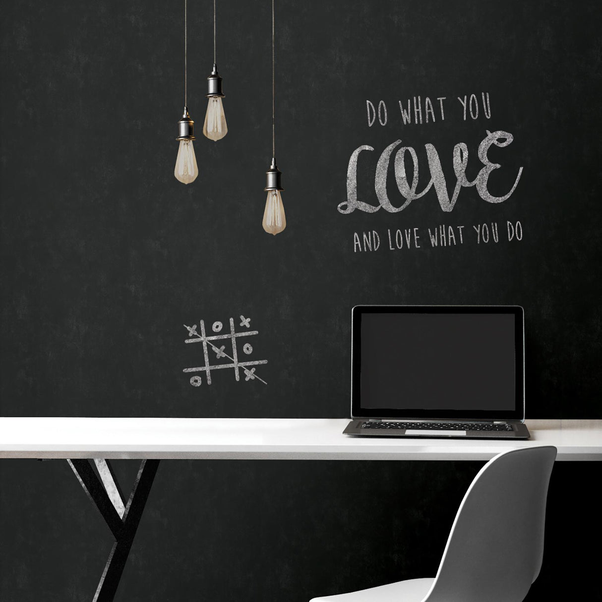 York Elias Black Vintage Chalkboard Wallpaper