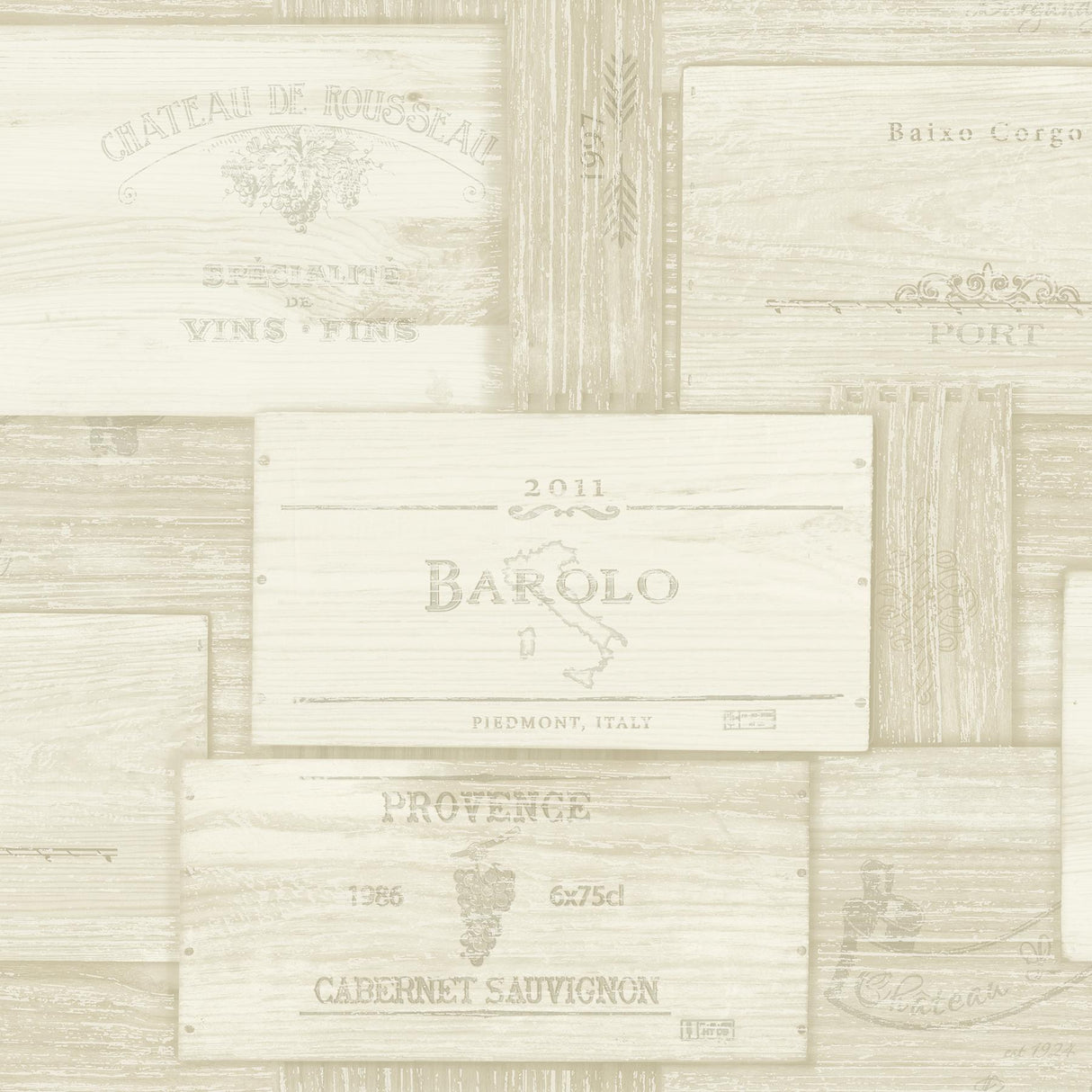 York Randolph Cream Wine Boxes Wallpaper