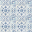 York Sonoma Blue Spanish Tile Wallpaper