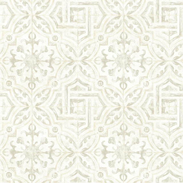 York Sonoma Grey Spanish Tile Wallpaper