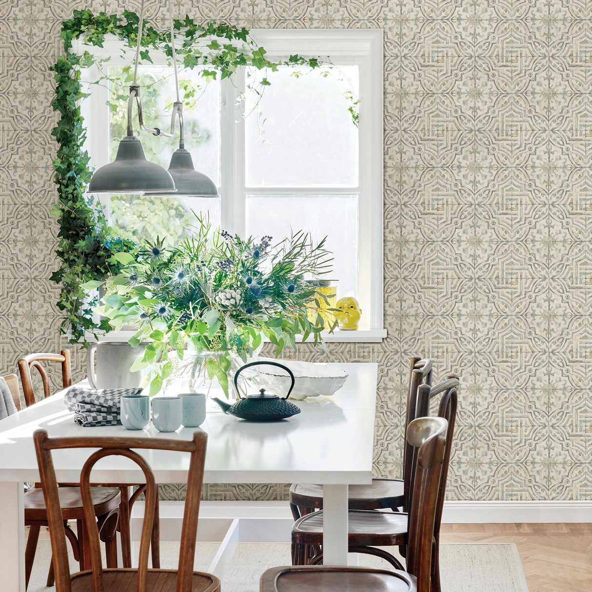 York Sonoma Olive Spanish Tile Wallpaper