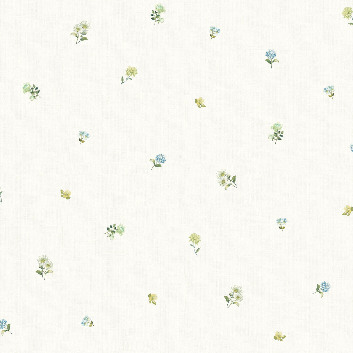York Bloom Toss Blue Floral Wallpaper