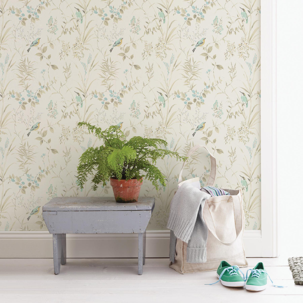 York Imperial Garden Beige Botanical Wallpaper