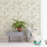 York Imperial Garden Light Green Botanical Wallpaper