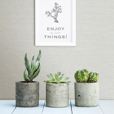 York Agave Light Blue Faux Grasscloth Wallpaper