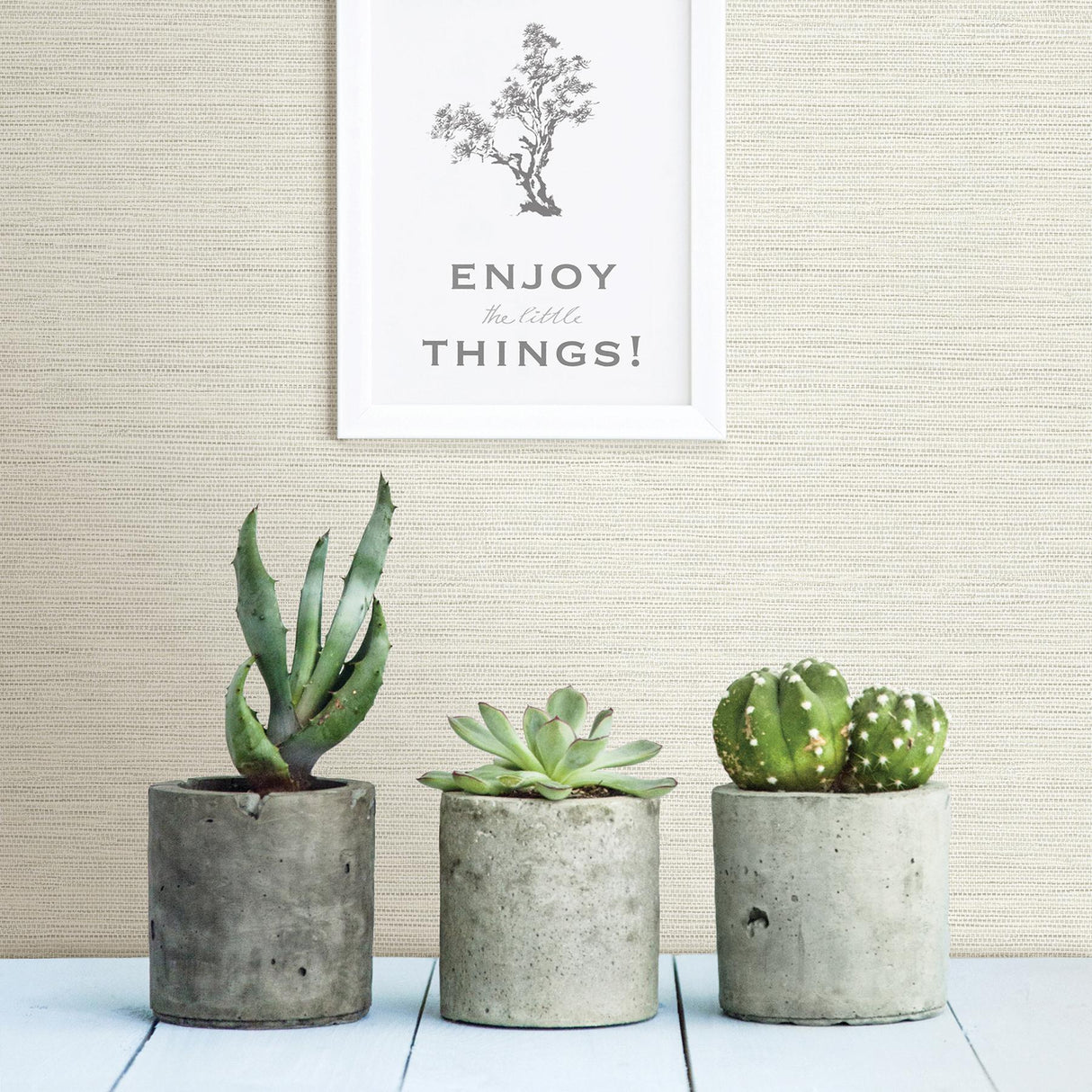 York Agave Dove Faux Grasscloth Wallpaper