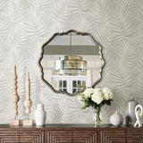 York Amador Silver Palm Wallpaper