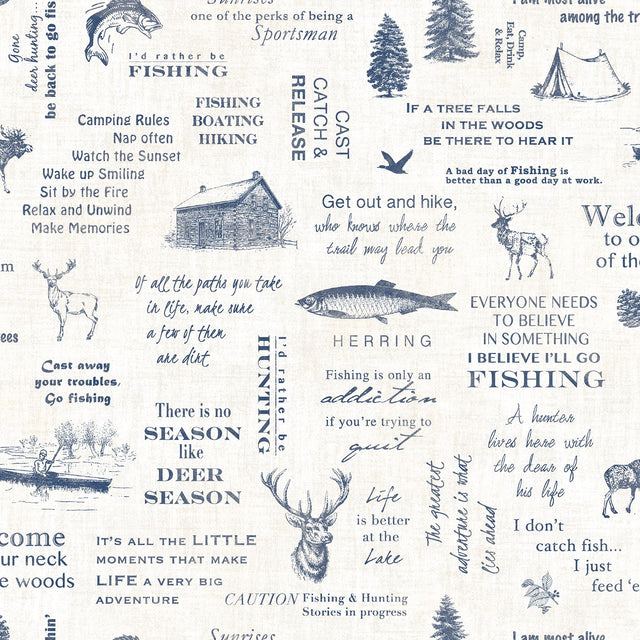 York North Hills Navy Camping Quotes Wallpaper
