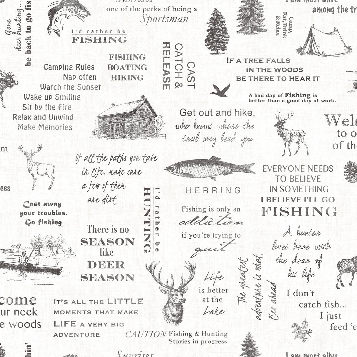 York North Hills Black Camping Quotes Wallpaper