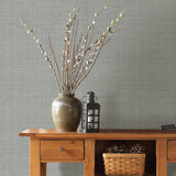 York Kent Grey Grasscloth Wallpaper