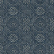 York Java Navy Medallion Wallpaper