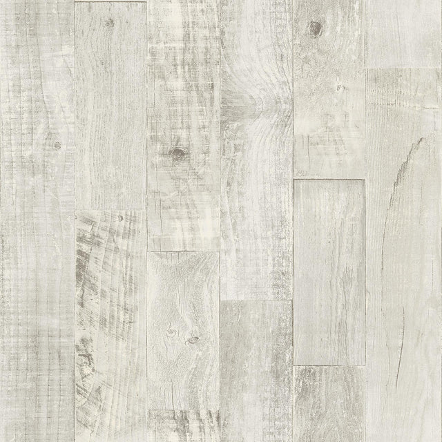 York Chebacco Light Grey Wooden Planks Wallpaper