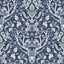 York Kiwassa Navy Antler Damask Wallpaper
