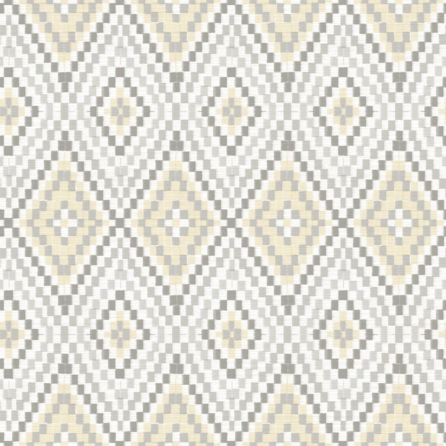 York Ganado Beige Geometric Ikat Wallpaper