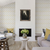 York Ganado Beige Geometric Ikat Wallpaper