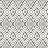 York Ganado Dark Brown Geometric Ikat Wallpaper