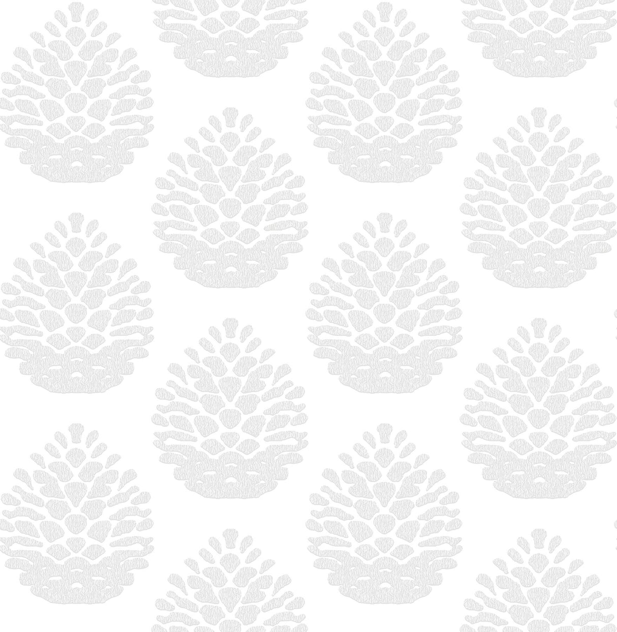 York Totem Light Grey Pinecone Wallpaper