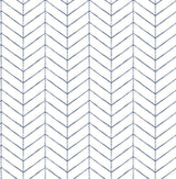 York Bison Navy Herringbone Wallpaper