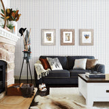 York Bison Navy Herringbone Wallpaper
