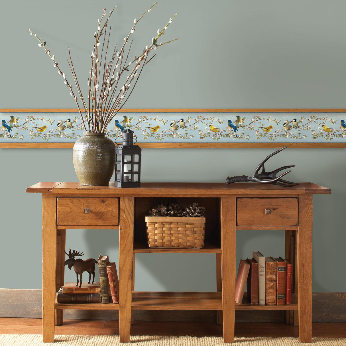 York Songbird Multicolor Floral Trail Border
