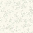 York French Nightingale Sage Floral Scroll Wallpaper