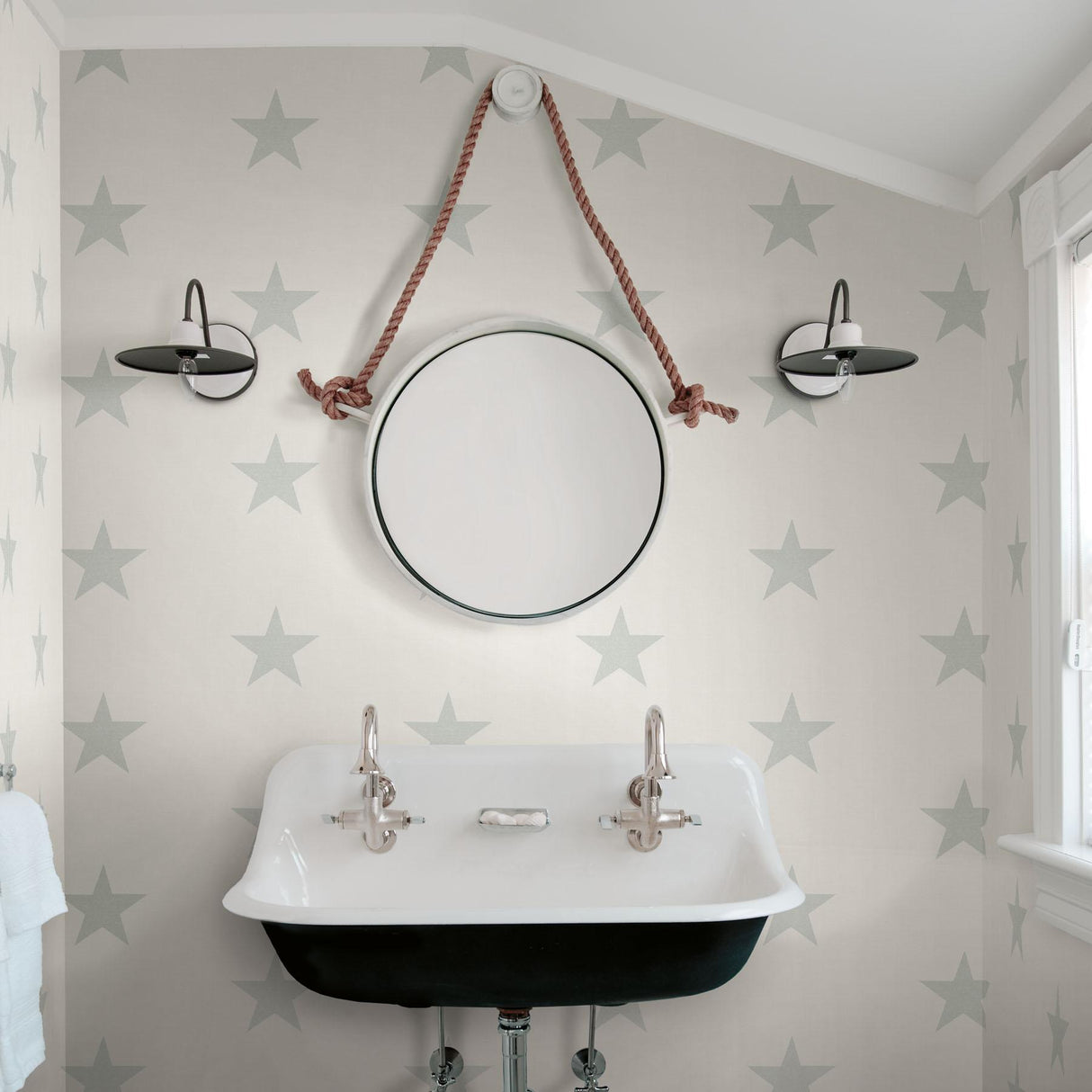 York Mcgraw Teal Stars Wallpaper