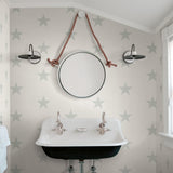 York Mcgraw Teal Stars Wallpaper
