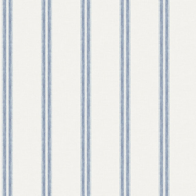 York Johnny Navy Stripes Wallpaper