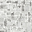 York Underwood Black Vintage Newspaper Wallpaper