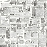 York Underwood Black Vintage Newspaper Wallpaper