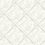 York Brandi White Metallic Faux Tile Wallpaper