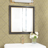 York Brandi Yellow Metallic Faux Tile Wallpaper
